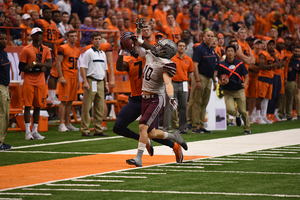 Amba Etta-Tawo impressed in his first game at Syracuse. He had 210 yards on 12 receptions.