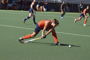 Lies Lagerweij scored two of Syracuse's three second-half goals to help the Orange avoid an upset.