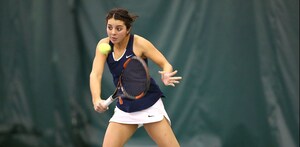 Freshman Miranda Ramirez thrived in third singles on Sunday, getting Syracuse's lone point. 