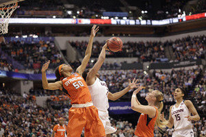 Briana Day will have her work cut out for her against a very good rebounding UConn team. 