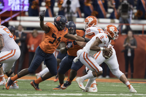 Alton Robinson, pictured here against Clemson on Oct. 13, wreaked havoc Saturday in Tallahassee, sacking FSU quarterback James Blackman twice.