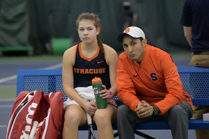 Syracuse head coach Younes Limam has spent matchdays with Sofya Golubovskaya, the lone SU freshman.