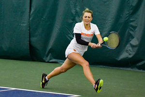 No. 9 Gabriela Knutson beat No. 22 Paige Hourigan in the third set of her first singles match to clinch Syracuse's win.