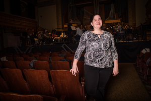 Dreya Cherry is motivated to give her pit orchestra performers a great first experience with First Year Players.