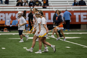 Syracuse, pictured here after a regular season game, forced two overtimes but couldn't overcome against Princeton on Friday.