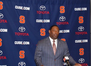 Dino Babers spoke on Aug. 1 before the Orange Training Camp starts on Thursday.