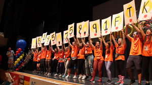 At the end of the event, members of OttoTHON’s executive board reveal the total amount of money raised. This year, OttoTHON raised a total of $195,758.91, nearly a $40,000 increase from last year’s total.