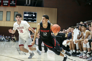 Jordan Roland drives baseline. He returns to his hometown of Syracuse for a game against SU. 