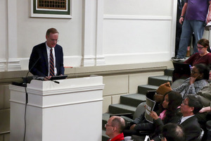 Syverud on Wednesday said 23 students were protesting in Crouse-Hinds. 