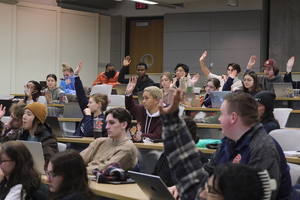 Student Assocation's Chief of Staff Malique Lewis commended SGEU’s intentions with a bill which requests neutrality from the SU administration to protect current graduate student workers who decide to join the union, saying it makes history at SU and works to benefit all future graduate student workers at the university.