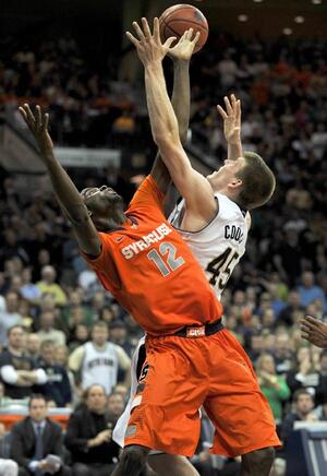 Syracuse's Baye Keita and Notre Dame's Jack Cooley