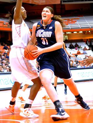 Kayla Alexander (left) vs. Connecticut