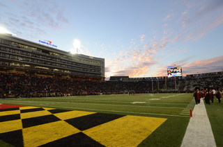 Fans get a scenic view of Byrd Stadium.