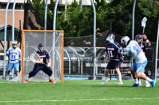 UNC midfielder Chad Tutton lets a shot fly in the first half. The senior registered 10 shots in the game.