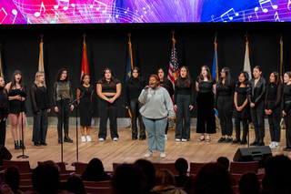 Mandarins perform “Indodana,” soloed by Ofentse Mokoka, to close out the event. The auditorium echoed with the powerful vocals of the group as they performed the song. 