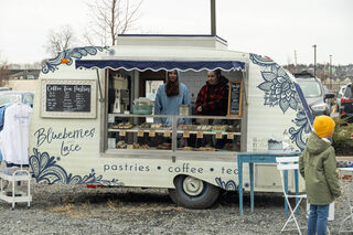 Blueberries and Lace was one of the shops at Winterfest, which showcases local food. The event has multiple vendors who set up in close proximity for customers to try out the food of Syracuse, NY. 